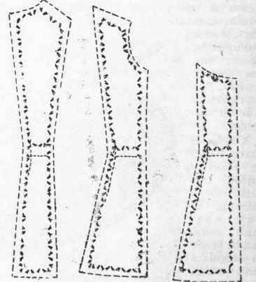 Diagram 2. Slope the outline for the seam inwards to meet the second waist line