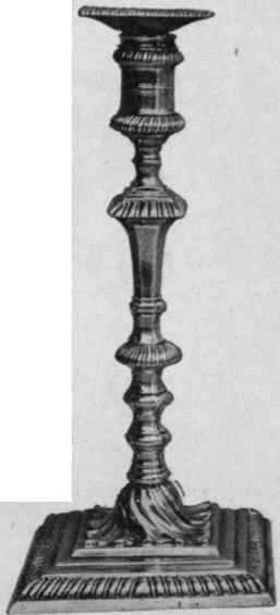 Old English silver candlestick tearing London hall mark for 1762 3