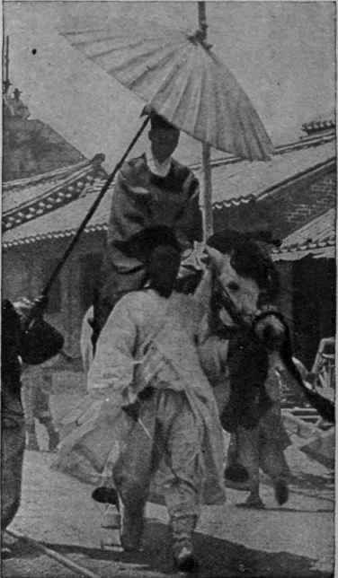 A bridegroom going to his wedding in Seoul, the capital of Korea
