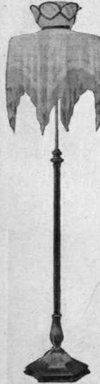 A good Georgian design for a standard lamp carried out in oxidised silver