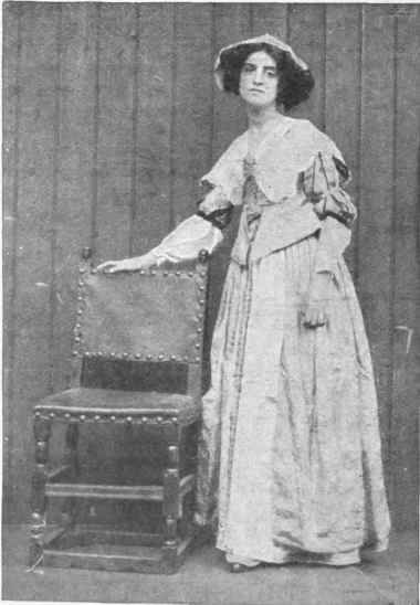 A model in Stuart costume