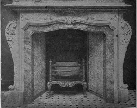 A more elaborate design in either wood or iron painted white, that would look well in a room furnished in antique style