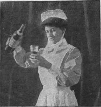 Alcohol should be given in a measure glass, according to the quantity ordered by the doctor