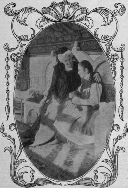 Carmen Sylva, Queen of Roumania, and a little blind girl who comes to the Palace 10 play to Her Majesty