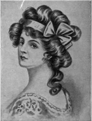 Fig. 2. A style introduced by the Duchess de Fontanges. who used her ribbon garter to confine her disordered locks