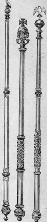 Fig. 3. The Ivory Sceptre. This was made for Mary, Queen of James II., after the model of that destroyed during the Commonwealth.