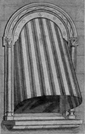 For round'headed window.; the Oriental sun blind is best.