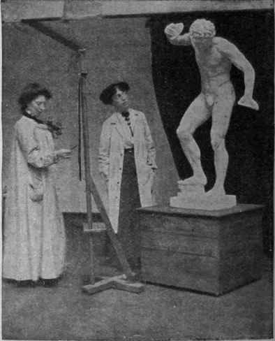 In the antique studio