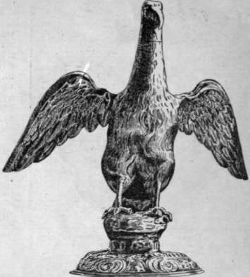 The Ampulla, or golden vessel which contains the consecrated oil used for anointing the King and Queen own Coronation, is shown in Figs. 6 and 7.