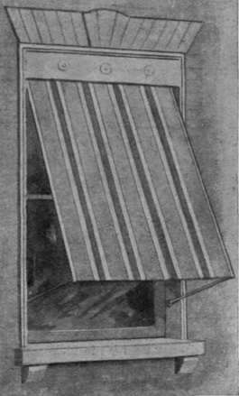 The Canaletta sun blind, which wears well and is but little trouble to fix