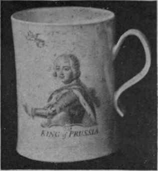 The King of Prussia mug. A rare piece of transfer printed china by Hancock, much valued by collectors