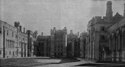The Quadrangle, Arundel Castle, one of the beautiful homes of the Duke and Duchess of Norfolk