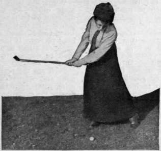 The back of the swing for a run up shot of forty or fifty yards