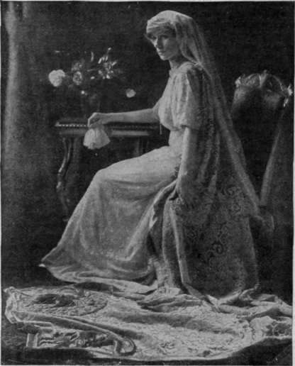 The beautiful wedding dress worn by Lady Violet Manners