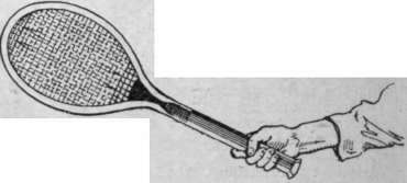 The grip for the forehand stroke