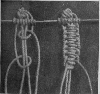 The single Genoese bar, a most effective knot, requires four threads