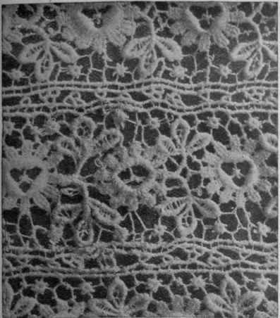 To obtain the raised effect, it is generally necessary to execute two layers of darning over the tacking stitches