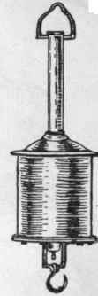 A bottle jack, to be hung inside the roasting   screen, from which the joint is suspended