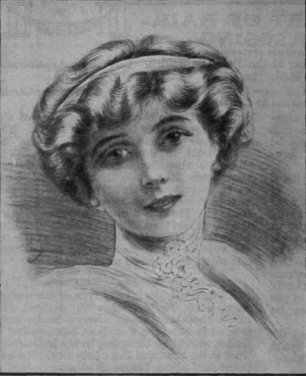 A soft arrangement of the hair, with a division slightly to one side of the face.