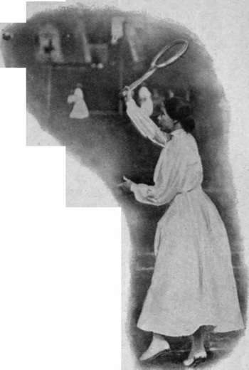 Another view of the forehand overhead volley stroke