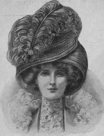 By the addition of some good plumes the simple toque becomes one that is sufficiently elaborate to accompany a smart costume