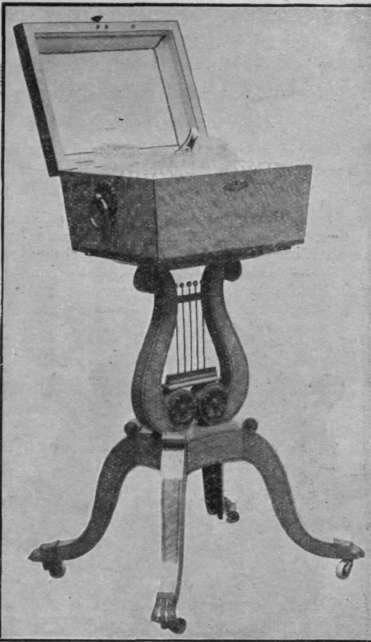 The tea poy is a relic of the days when tea was most costly It resembled a workbox on legs, and was fitted with bowls for sugar, jars for tea, and often tea spoons and sugar tongs