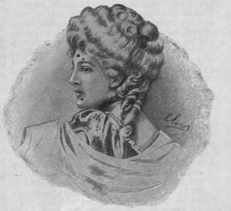 This arrangement of the patch was considered to betoken a woman of serious taste and pronounced individuality