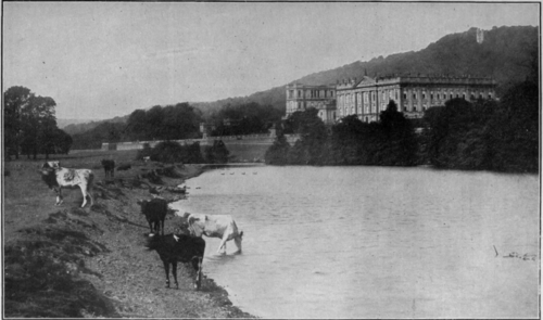 A beautiful view of Chatsworth House