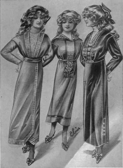 A bodice for a growing girl should not be tight. An outgrown dress can be enlarged and the alteration disguised by means of a shaped insertion of lace in the front