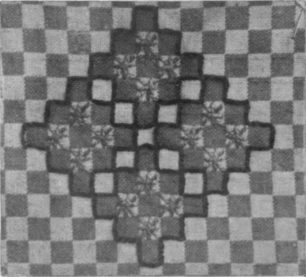 A canvas woven in squares is quickly and easily worked in numerous patterns and designs by children