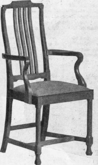 A serviceable and artistic armchair for a dining room Hamilton T. Smith