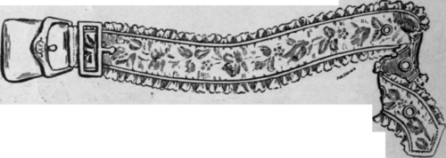 A simple but dainty garter of early Victorian date