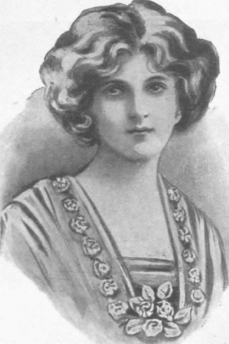 An evening dress with  hoar frost  embroidery flowers, and a lightly arranged spray in front