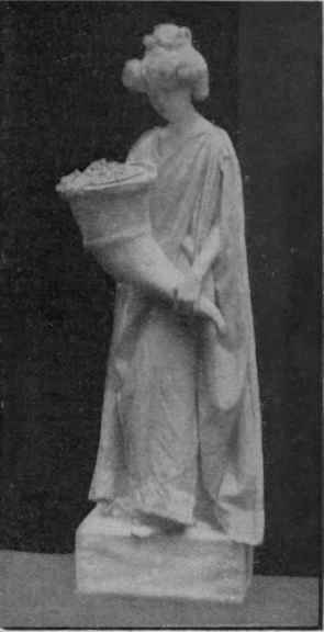 Ceres, with the horn of plenty, manufactured from white paper