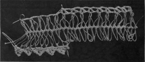 Fig. 4. Two examples of edgings, one in openwork style and the other a pointed design
