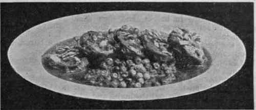 Grenadines of veal. Cutlets of veal braised and browned in the oven are the foundation of this entree