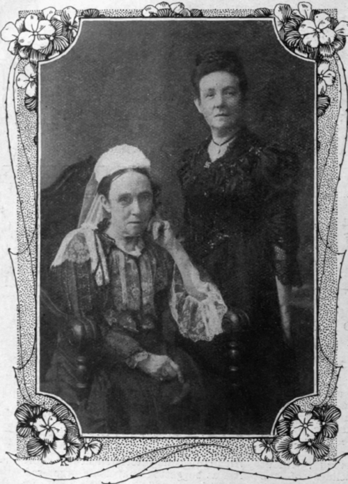 Mrs. Finn and Miss C. M. Finn, founders of the Distressed Gentlefolks' Aid Association, a society which endeavours to alleviate the poverty of those who have been in good circumstances and are now in undeserved need
