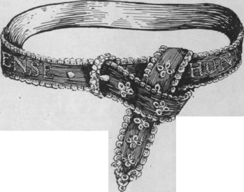 The most historic and famous of garters. The jewelled garter which forms the chief item of the insignia of the most noble order of European chivalry