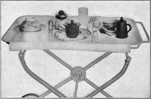 Wheel Tray Set For Invalid Luncheon