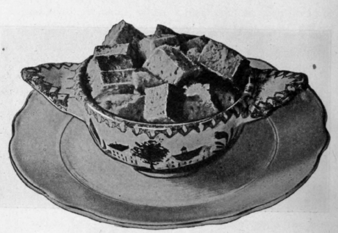 Rusk Squares in an Attractive Porringer are an Acceptable