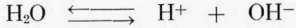 In pure water the concentration of hydrogen ions and hydroxyl ions is equal at 22�C