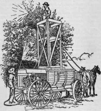 A power sprayer for orchard use.