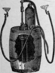 An orchard barrel pump.