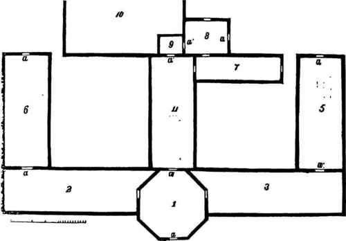 1, Conservatory   octagon, 30 feet in diameter.