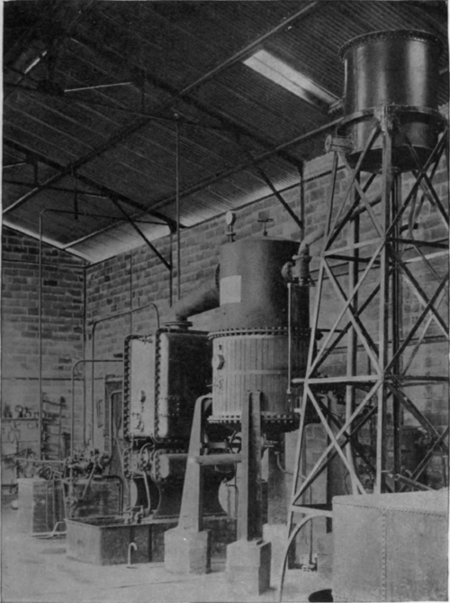 Fig. 10. Modern French Turpentine Distillery. According to the Reports of Roure Bertrand Fils.