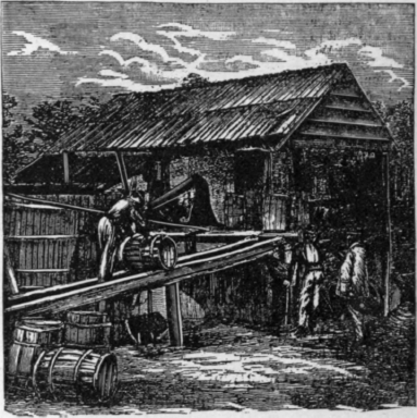 Fig. 7. Turpentine distillery of the older type.
