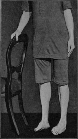 Fig. 120. To show the raising of the inner side of the feet while the toes perform the clawing exercise
