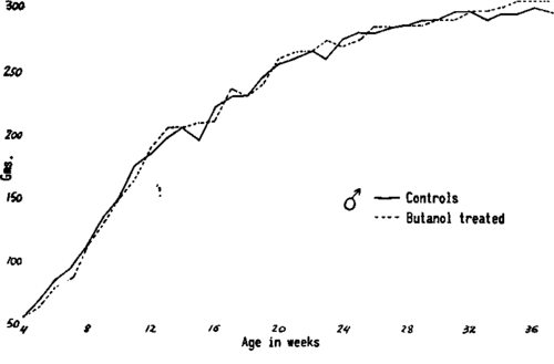 The same daily change seen in male rats