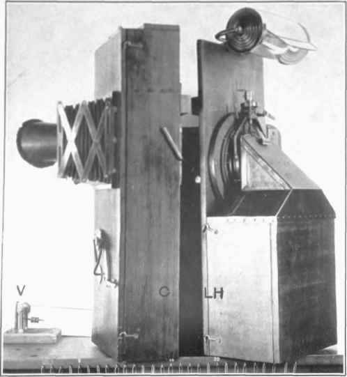 General arrangement for shifting the visual acuity object into the position commonly occupied by the falling plate camera.