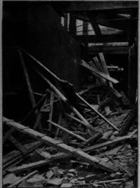 Remains of a Horse Scaffold, after it had BEEN Fouled by a Hoisting Cable.